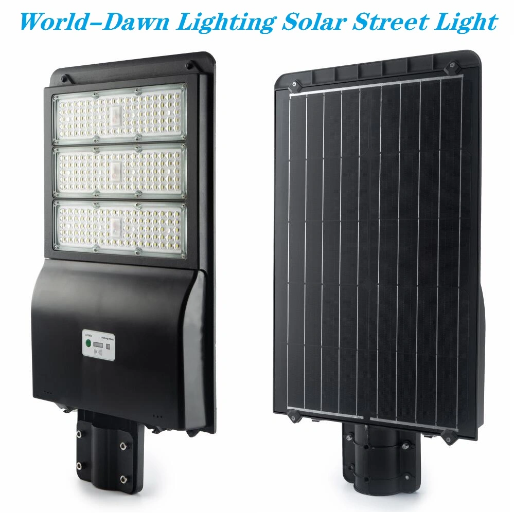 LED fábrica exterior 240W 320W 400W de alta de la batería de gran capacidad de Lm en una sola pared solar calle Garden Road calle la luz solar con el sensor