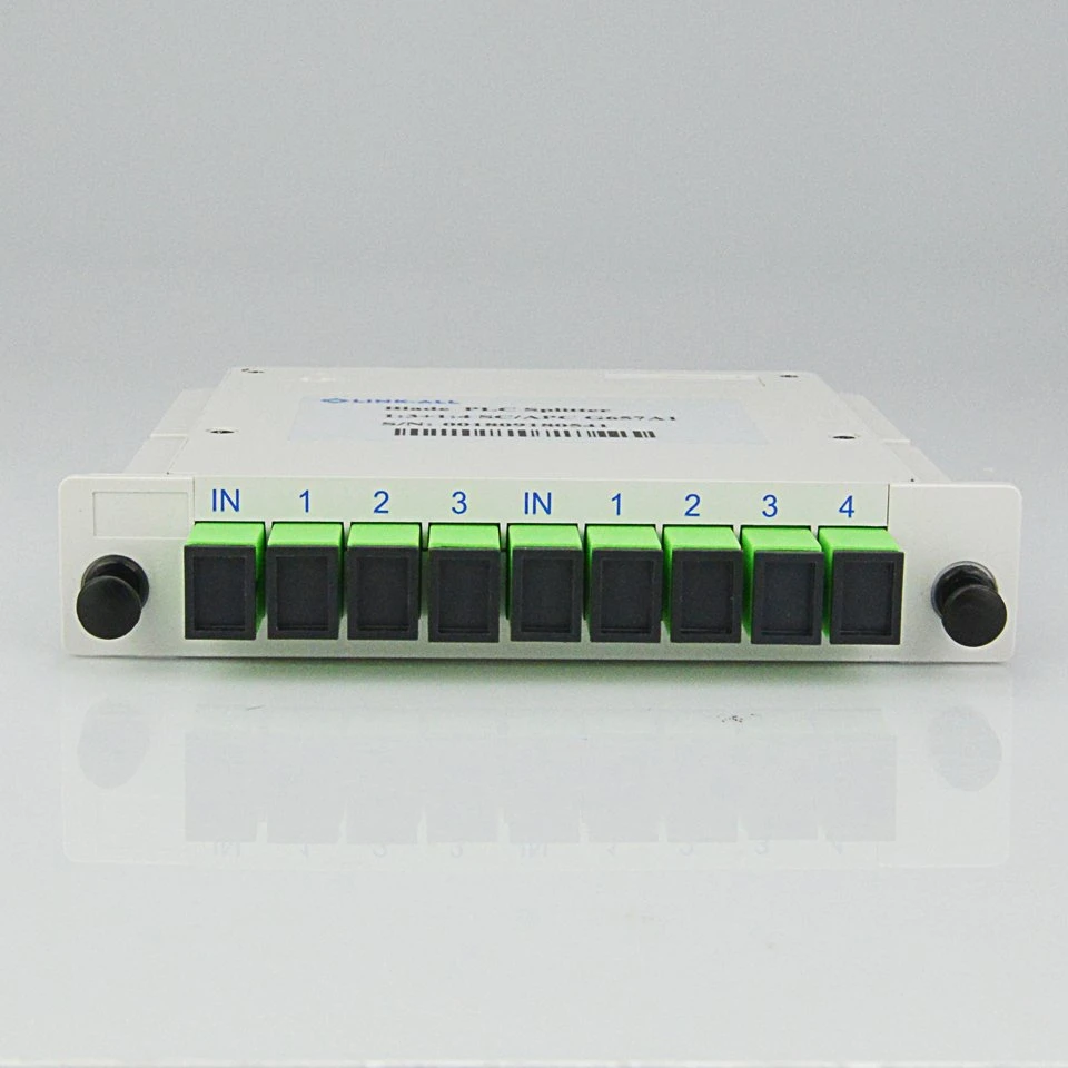 FTx SM Blade Type Fiber Optic PLC Splitter مع مفتاح التحكم في درجة الماجستير المحول