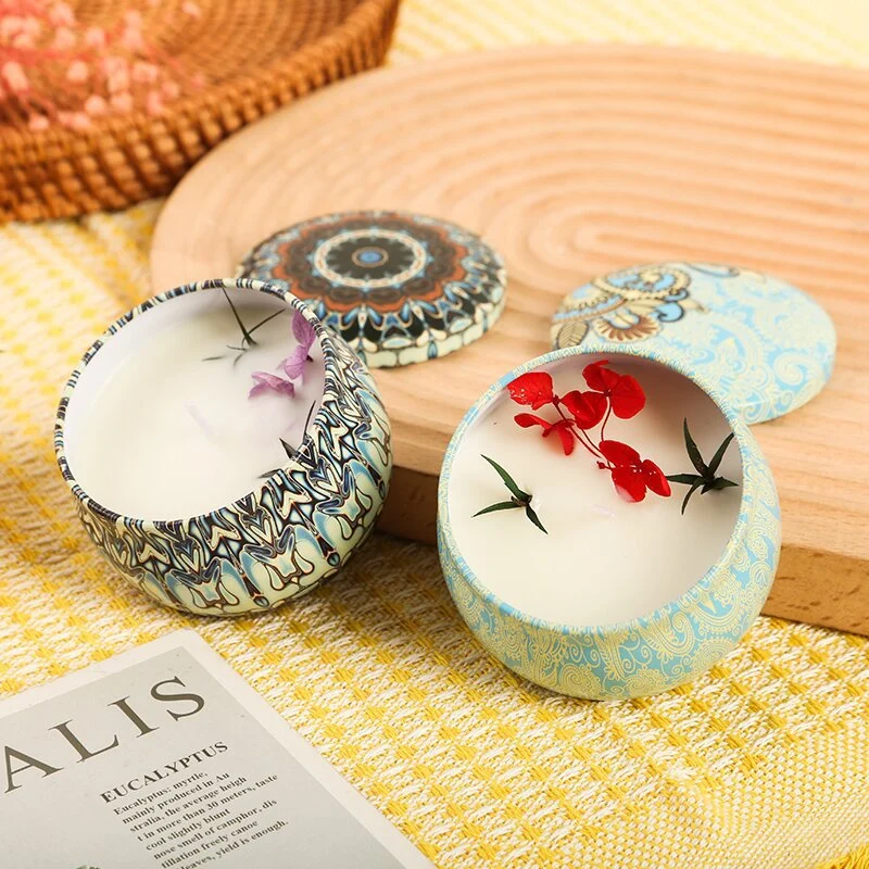 Decorative Scented Candles Tinplate Soybean Wax Candles for Gift Sets