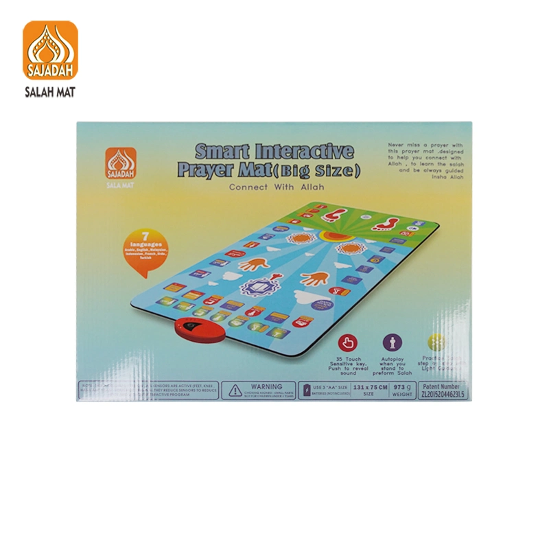 Nouveau cadeau musulman Sejadah Sz80 adultes tapis de prière interactif