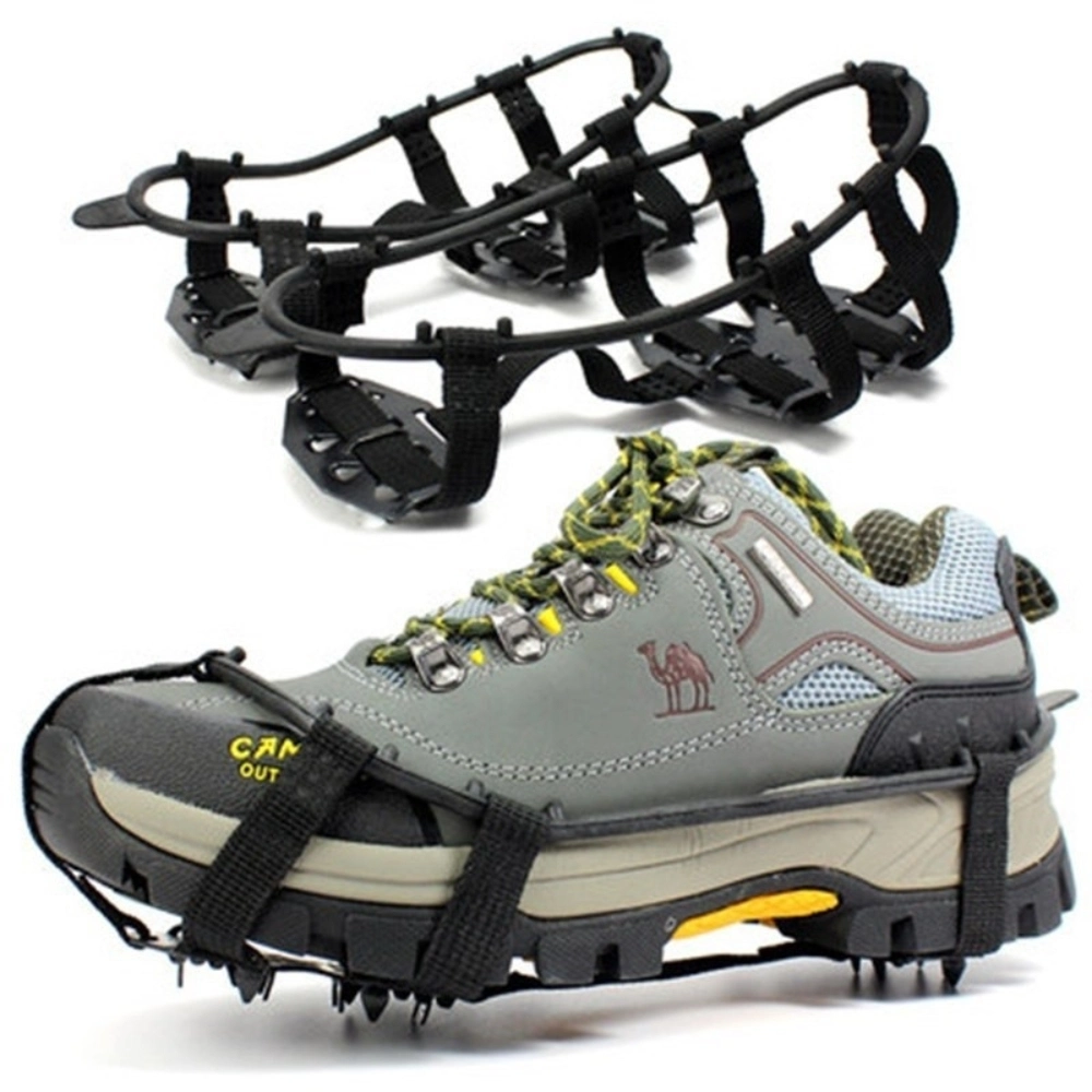 Outdoor 24-Tooth Manganese Steel Crampons Non-Slip Shoe Covers Snow Claws Mountaineering Fishing Shoe Bl23281