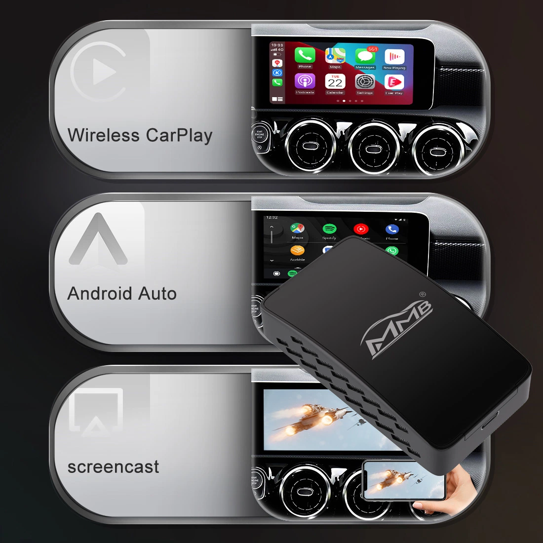 Car Mirror Link Android Auto MP3 Player Bluetooth USB Media Play