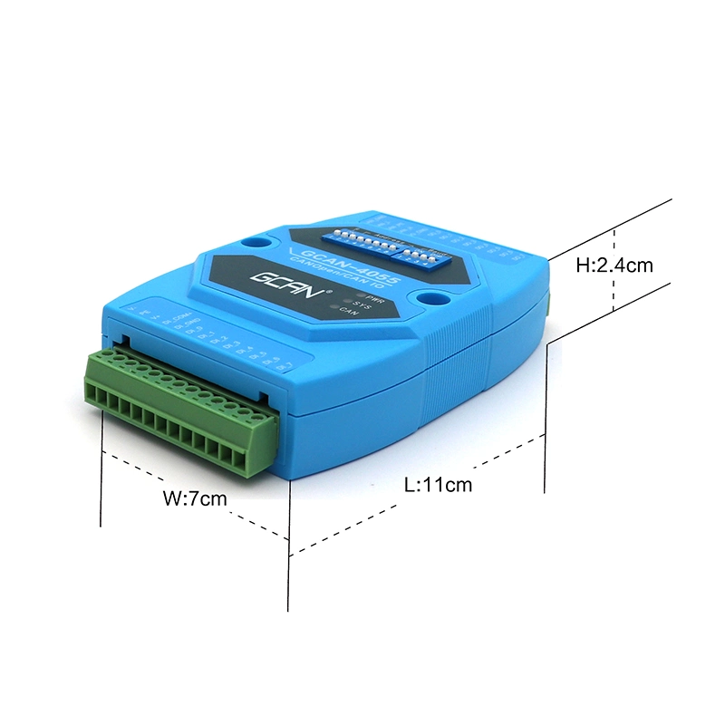 Gcan4055 CANopen CAN Bus IO-Modul 8DI 8do Digitaleingang Und Ausgang CANopen CAN Bus IO-Modul