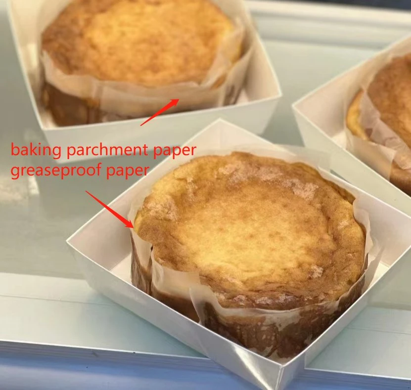 Custom Baking Greaseproof Food Safe Grade Non Stick Silicon Wrapping Parchment Paper for Bakery