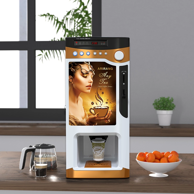 Indoor Fully Automatic Instant Coffee Vending Machine Without Water Pump