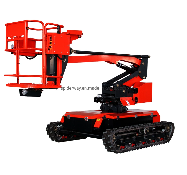 Crawler Type Rough Terrain Cherry Picker Powered All Electric AC /DC Battery Articulated Boom Lift