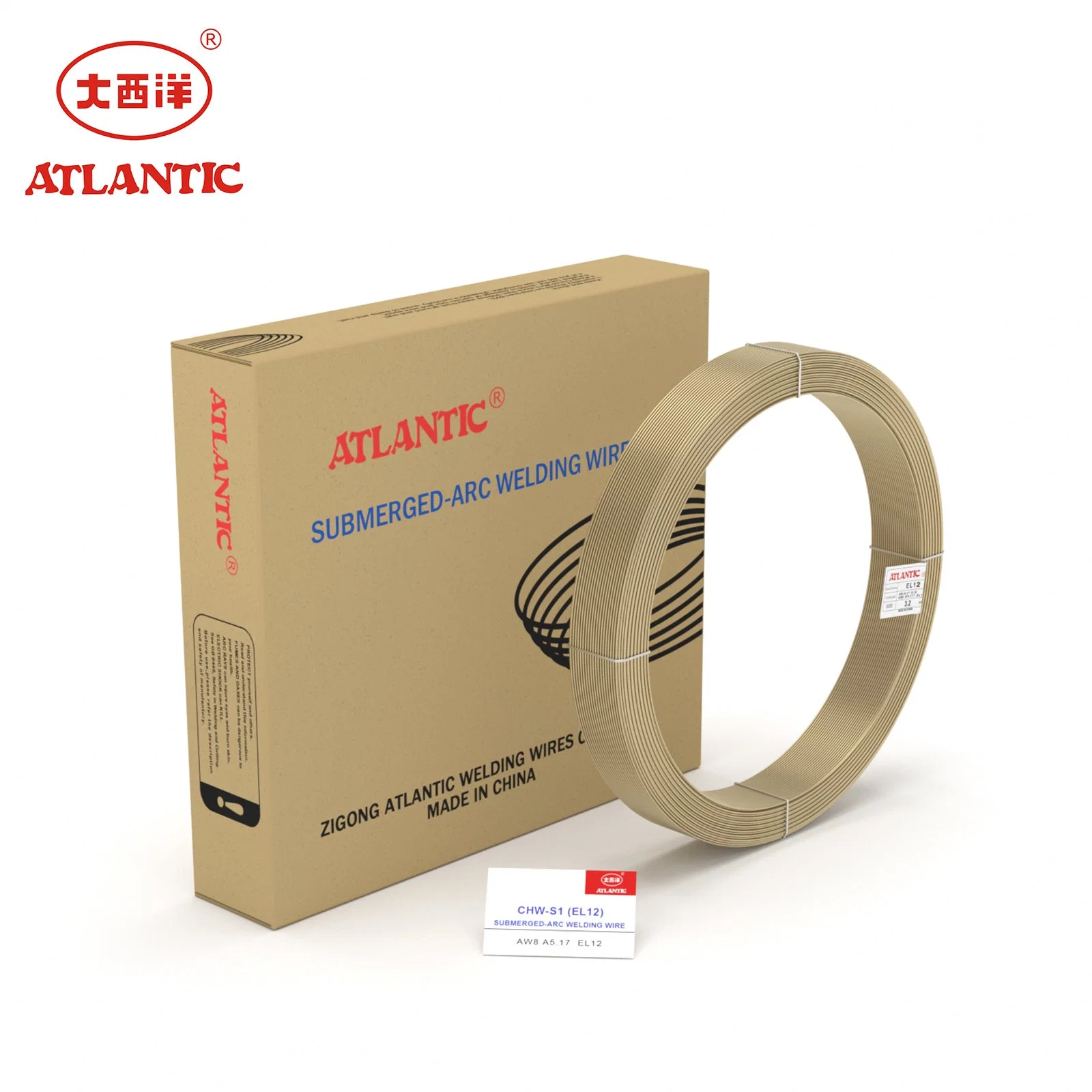 Atlantic China fábrica OEM ODM embalaje 4,0 mm EL12 de fundente para soldadura Submerged-Arc sinterizado cable