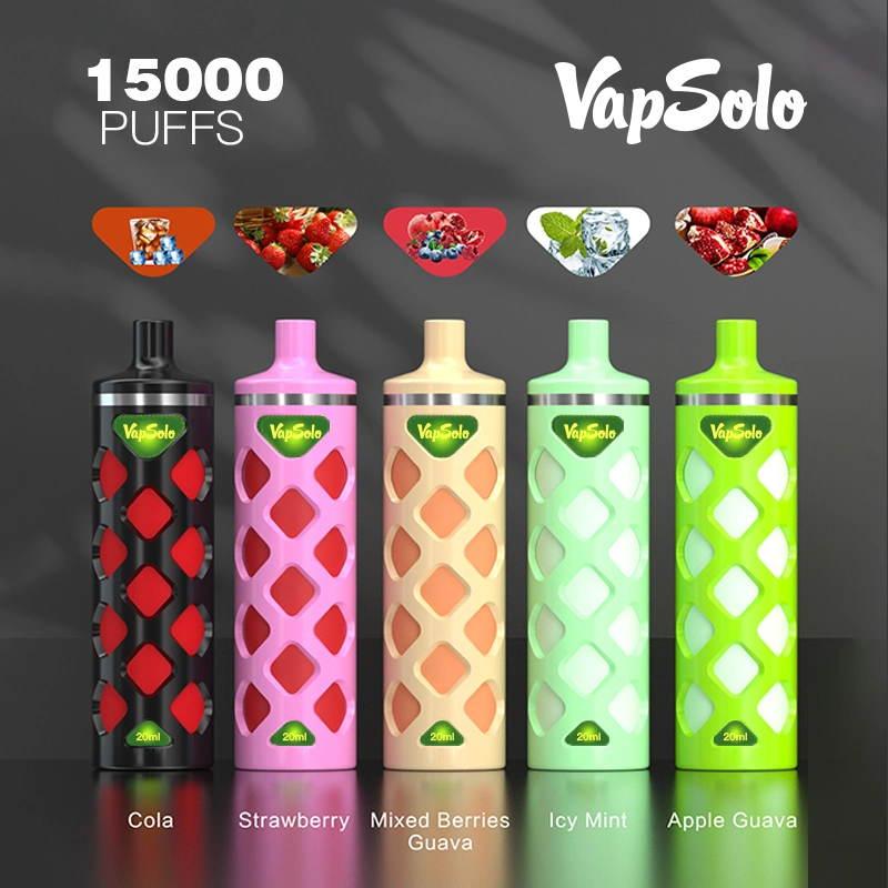 Factory Price Wholesale Rechargeable Disposable Vapes Vapsolo 20ml Ejuice 15000 Puff with 10 Flavors