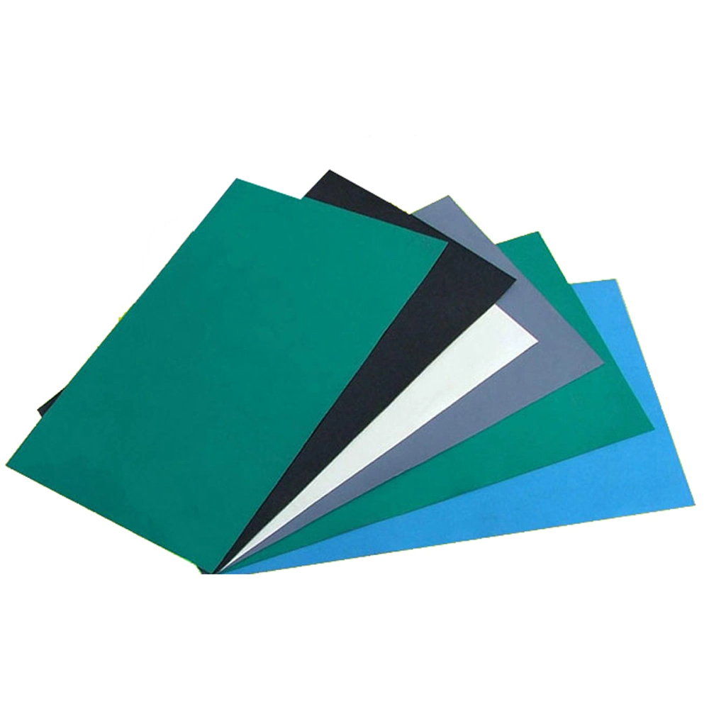 Noir/Vert/Bleu Antistatique ESD Workbench tapis de plancher de caoutchouc Tapis de plancher