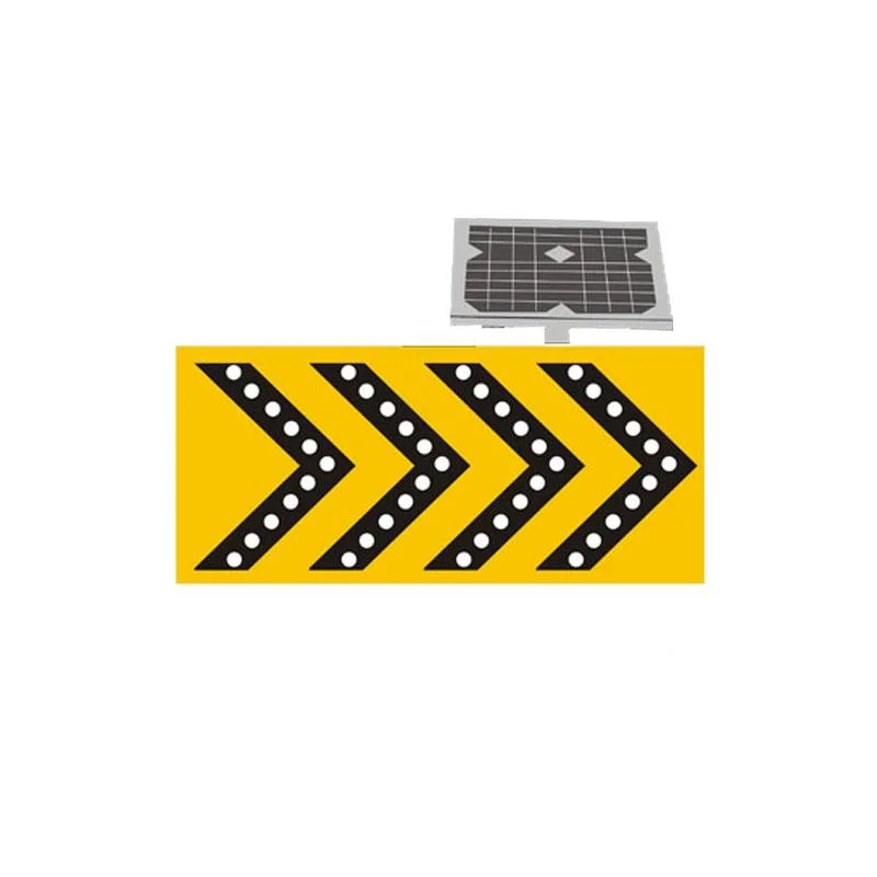 DOT-Matrix LED Flashing Road Sign Solar Panel Aluminum Traffic Arrow