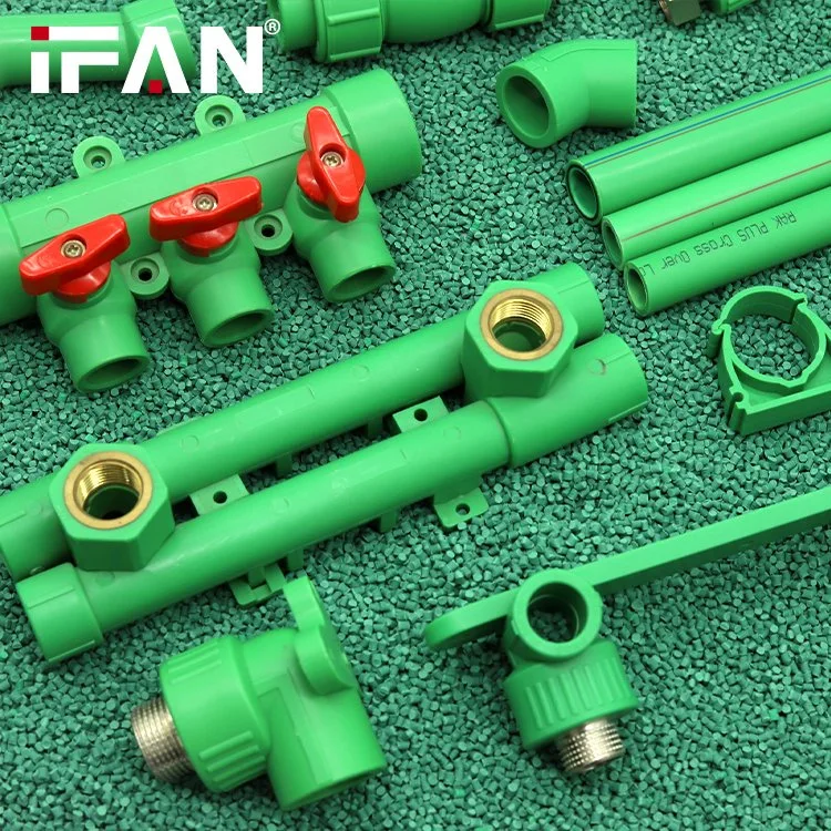 Ifan Hot Sell Pn25 Tube Connectors 20-110mm Elbow Tee Socket Customized Plastic PPR Pipes and Fittings