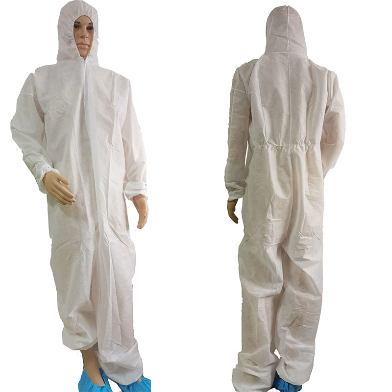 SMS Nonwoven desechables Jumpsuit de protección de Mono de aislamiento