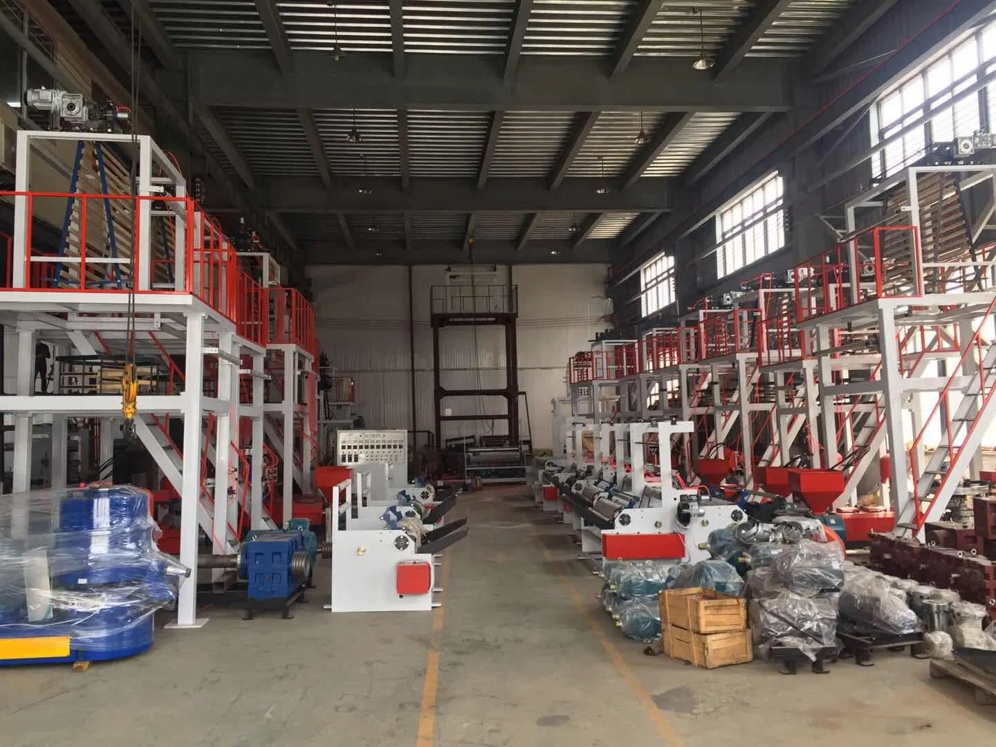 High Speed Rotary Die Head HDPE LDPE LLDPE PE Film Blowing Machine Plastic Extruder Biodegradable Plastic Blown Film Blowing Extrusion Machinery