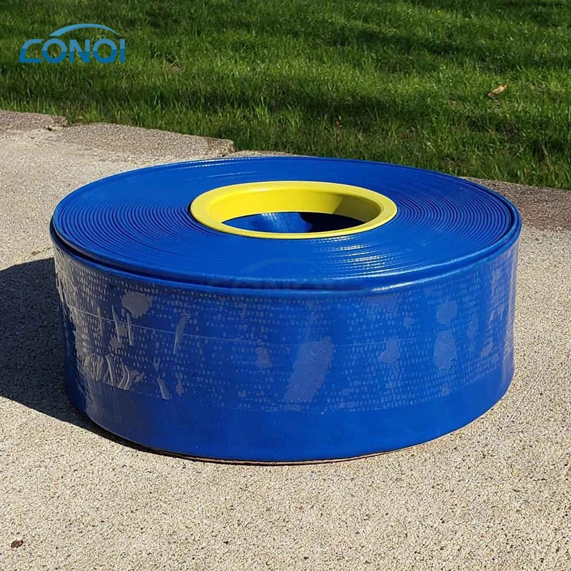 Heavy Duty de alta presión de PVC Layflat agrícola la descarga de agua del tubo flexible de riego 1 2 3 6 8 10 12 La bomba de agua piscina jardín soleado Layflat mangueras de descarga