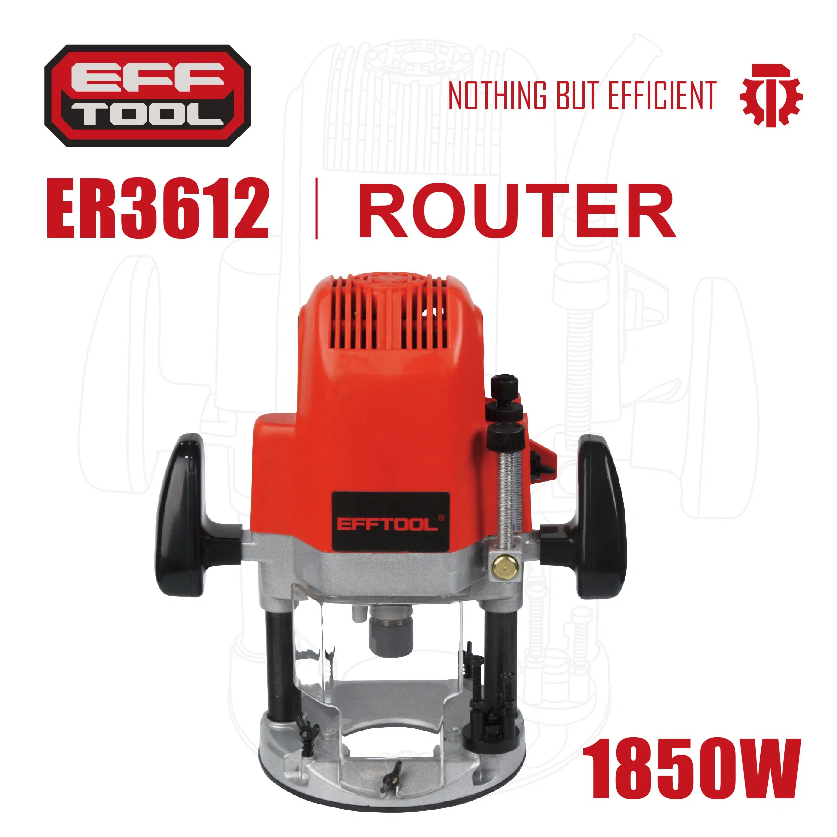 Power Tool Professional Electric Router Efftool Er3612 with High Quality