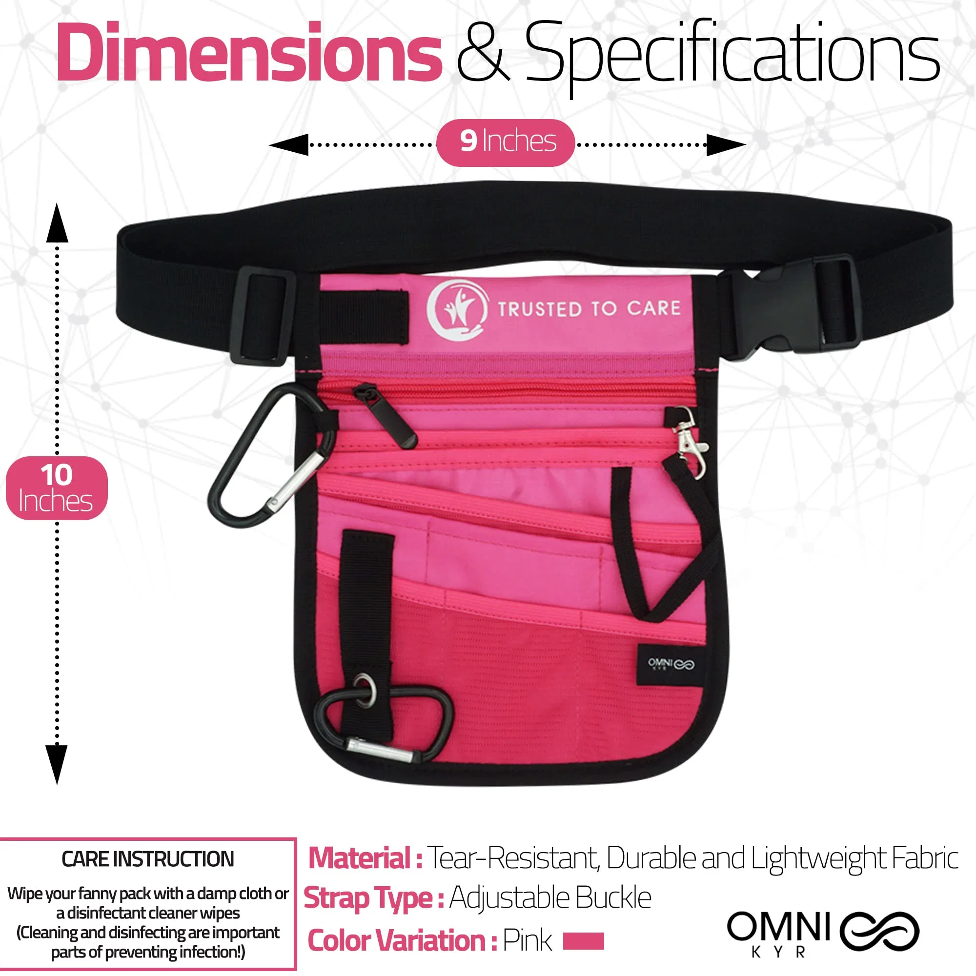 Enfermeira Fanny Pack for Women os presentes perfeitos para a enfermeira Bolsa de cintura para enfermagem em enfermagem para enfermeiros Organização do cinto de enfermagem Fanny Pack Organizer