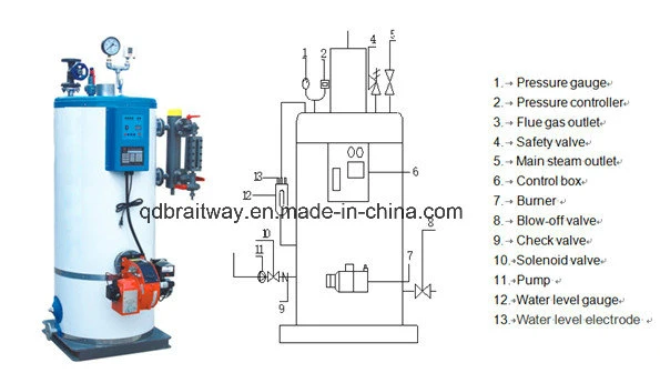 Alta calidad de pequeña escala, el gas y petróleo dispararon caldera de vapor (0.03-1t/h)