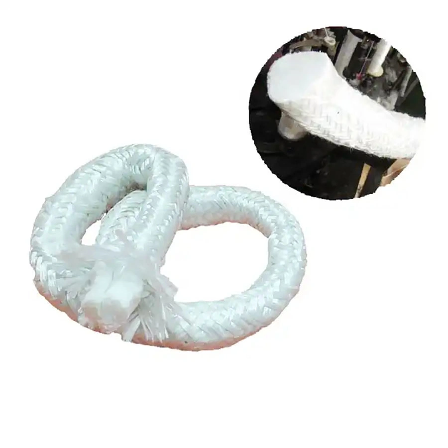 Insulation Fireproof Fireplace Rug Materials Ceramic Fiber Braided Woven Sealing Rope Ceramic Fiber Rope