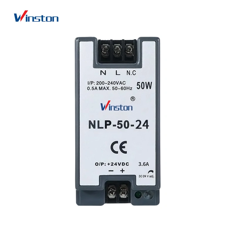 Winston NLP-50 بقدرة 50 واط بجهد 12 فولت وقدرة 24 فولت تيار مستمر 3,6 أمبير بقدرة 2.08A DIN قابل للضبط مصدر الطاقة لتبديل القضبان