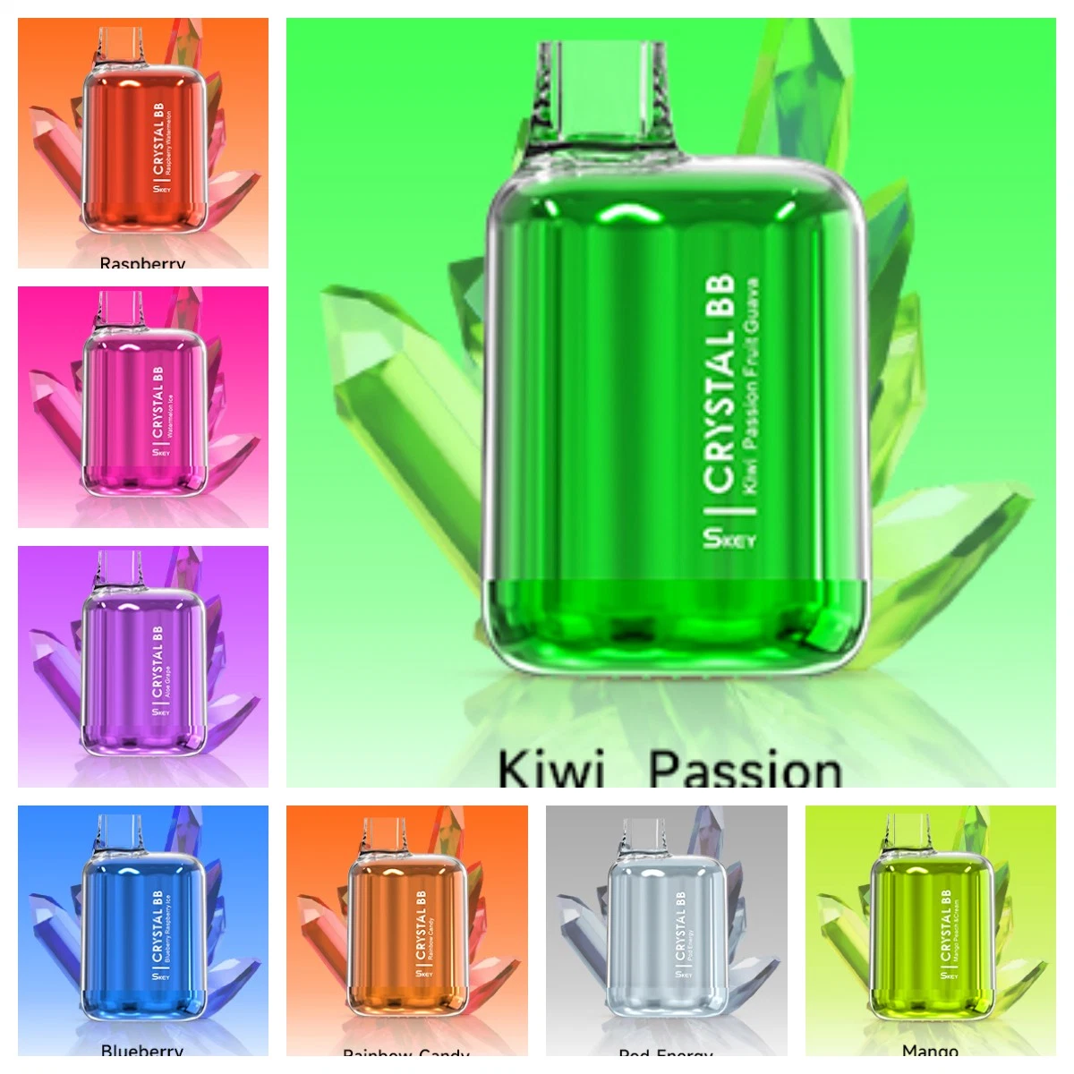 Skey Crystal Bb Box Disposable/Chargeable 6000 Puffs Wholeale I Vape OEM Bio Color Vaporizer