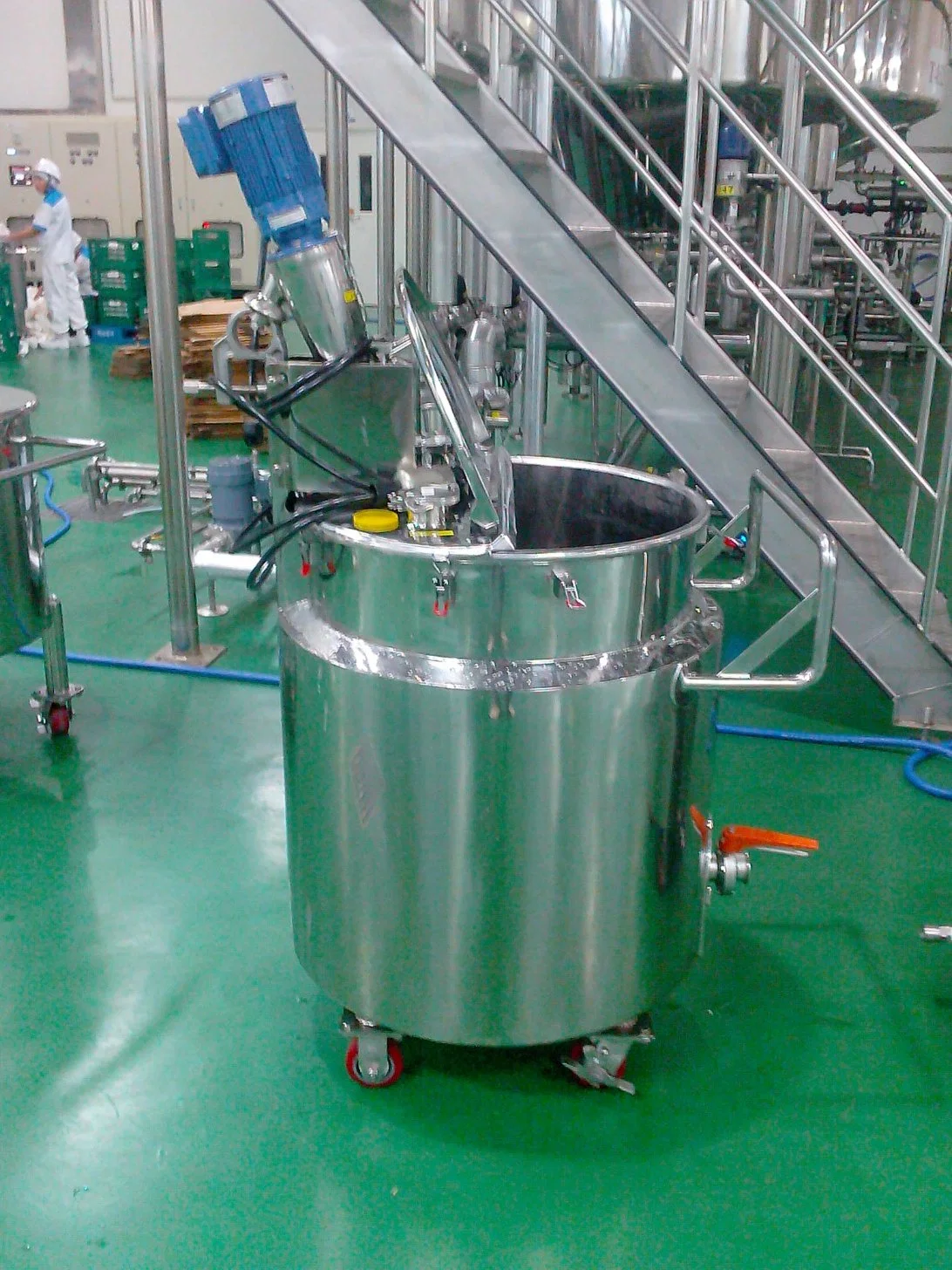 100L 500L Stainless Steel Jacketed Heat Electric Chemical Agitator Mixer Machine with Liquid Mixing Tank Tanks for Milk