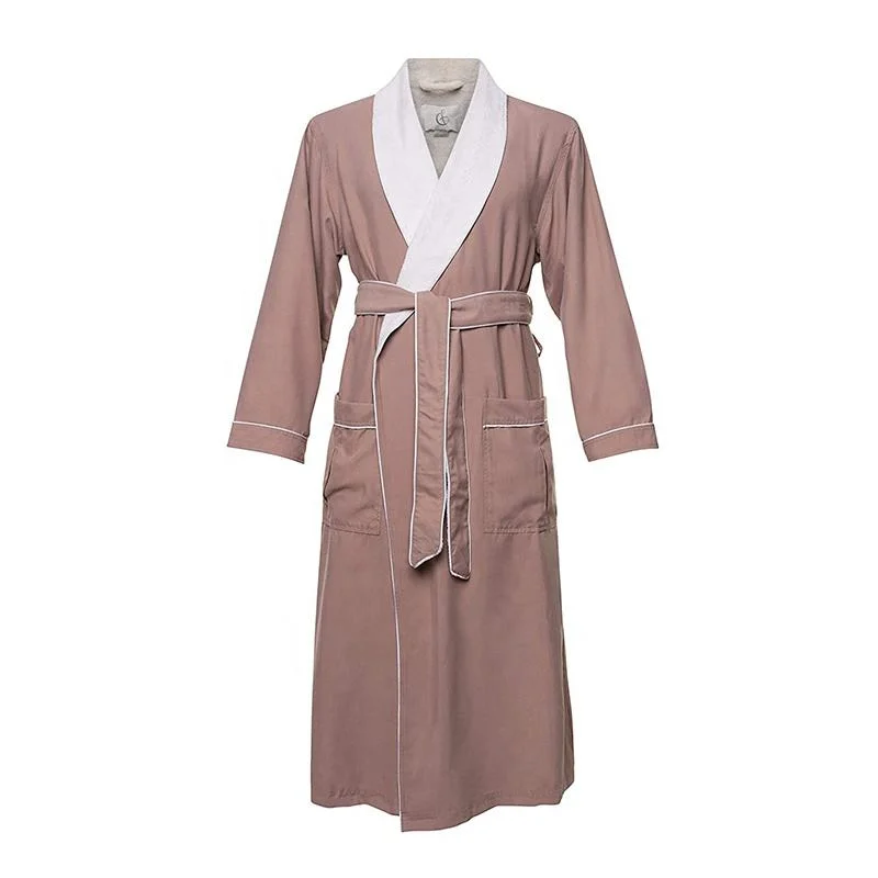 Custom Casual Design Unisex Sleep Wear Hotel Cotton SPA Bathrobe