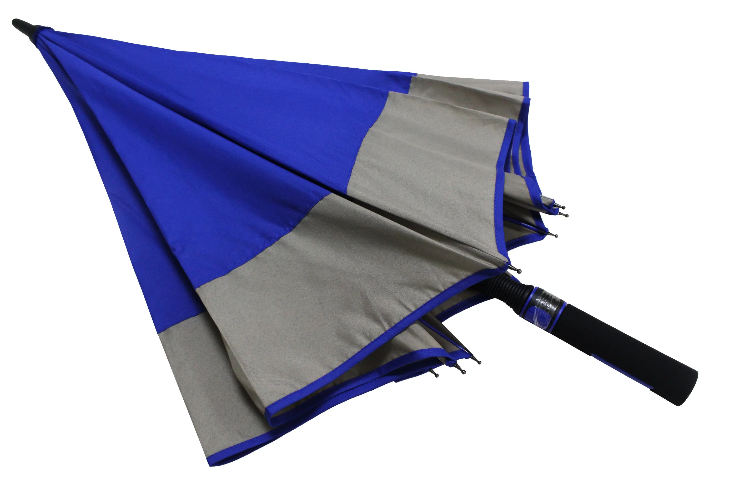 High quality/High cost performance Advertising Blue Fiberglass Frame Golf Umbrella with Custom Logo Printing