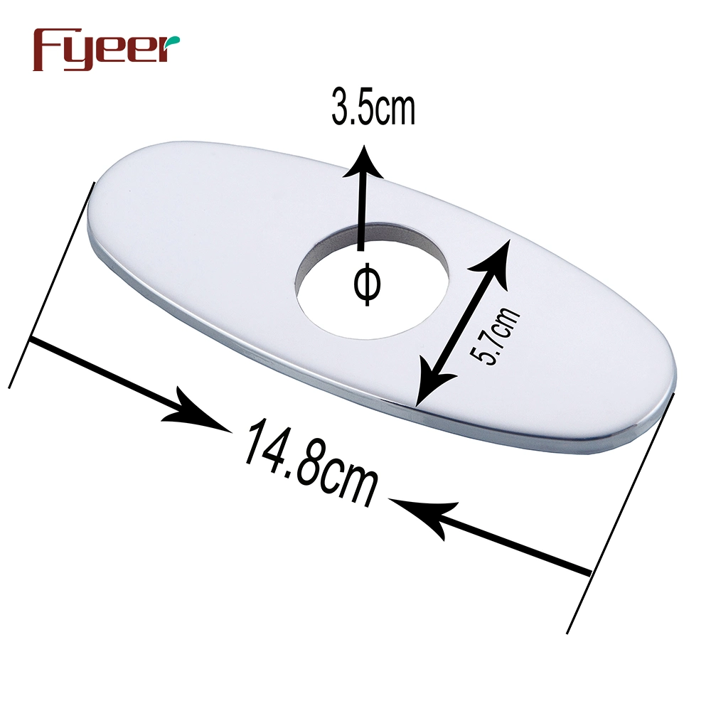 Fyeer 6 Inch Round Edge Bathroom Basin Faucet Hole Cover Plate