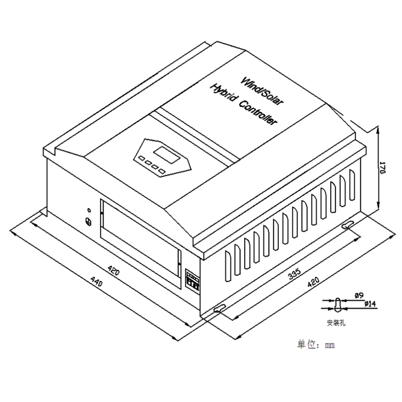 MPPT/PWM Charging Function 1kw 2kw 3kw 5kw Wind Solar Hybrid Controller with Dump Load