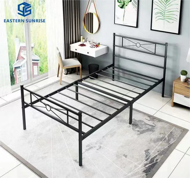 Modern Bed Metal Steel Single Double Bed Home Bedroom Furniture