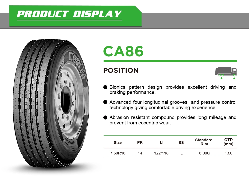 Tire 7.50r16 C-Max166 C-Max189 Ca86