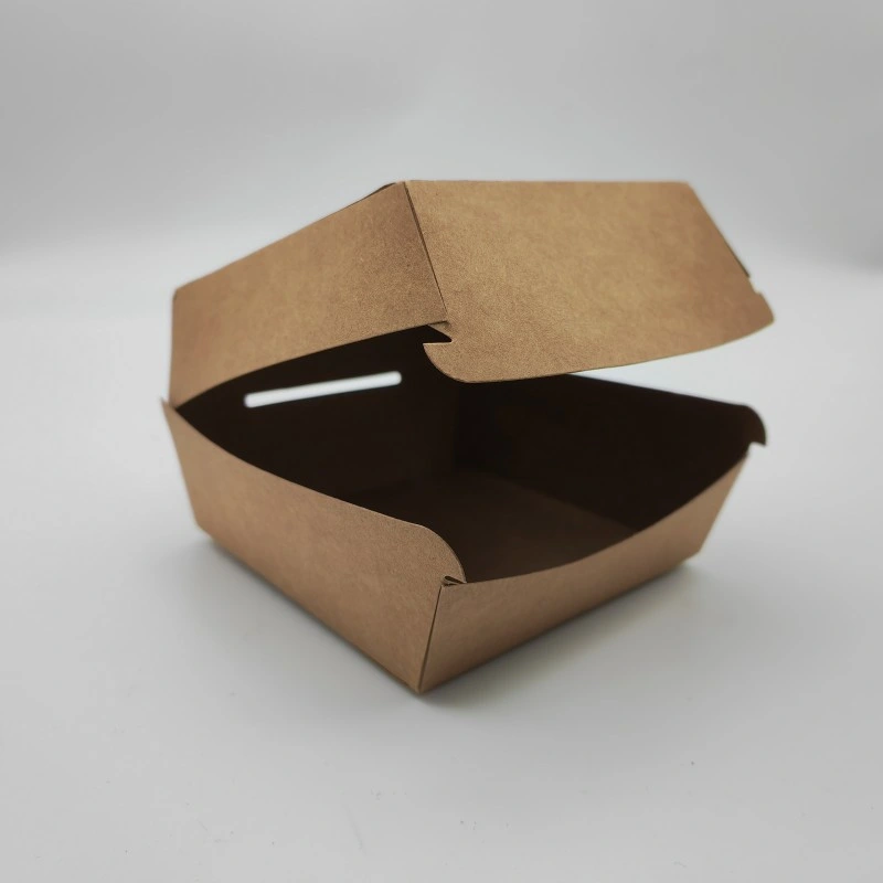 Imprimir Caja de Embalaje de papel desechable para hamburguesas y chips fritos Takeaway