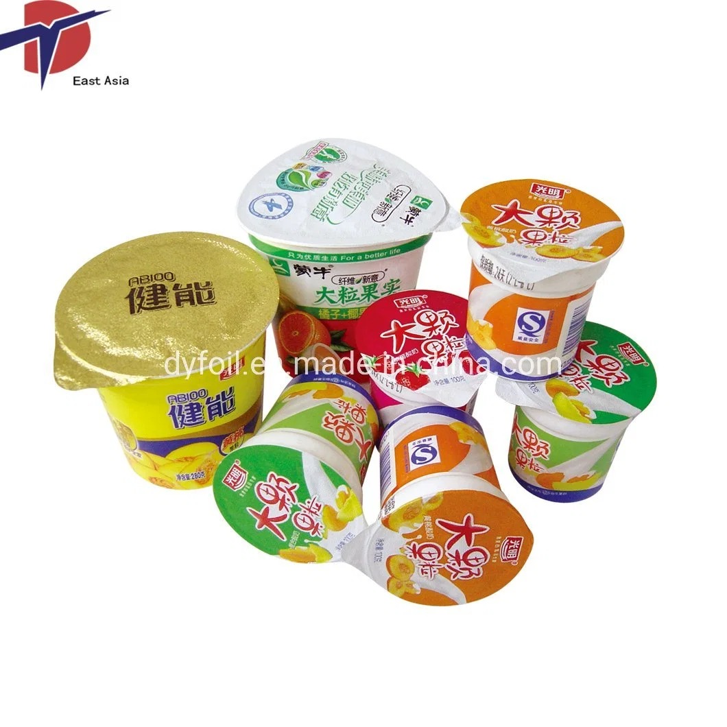 Die Cut Embossed Heat Sealed Foil Lids for Yogurt Cup