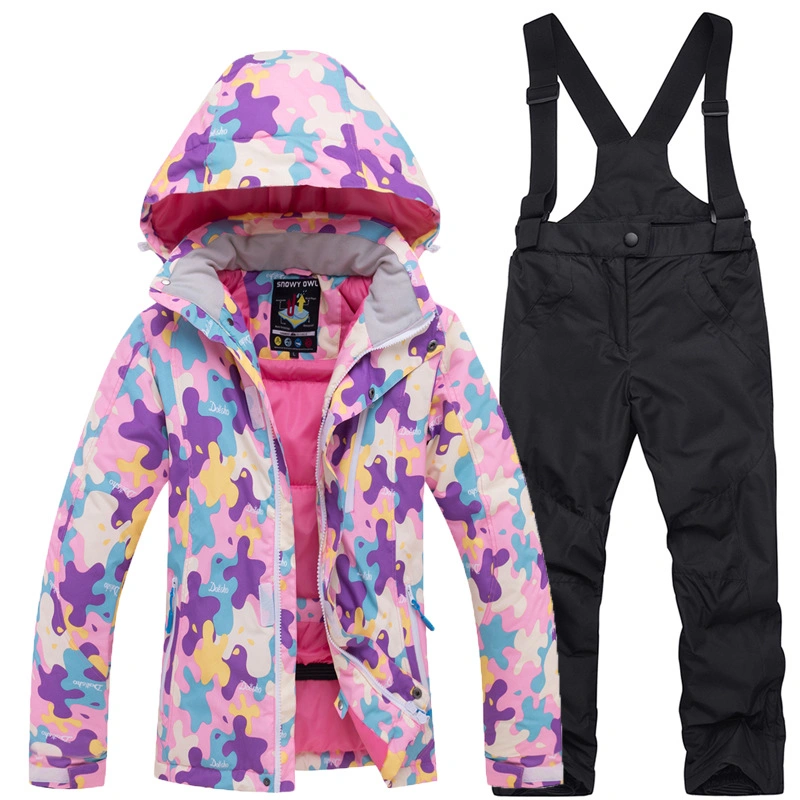 Winter Children's Warm and Waterproof Ski Suit Set