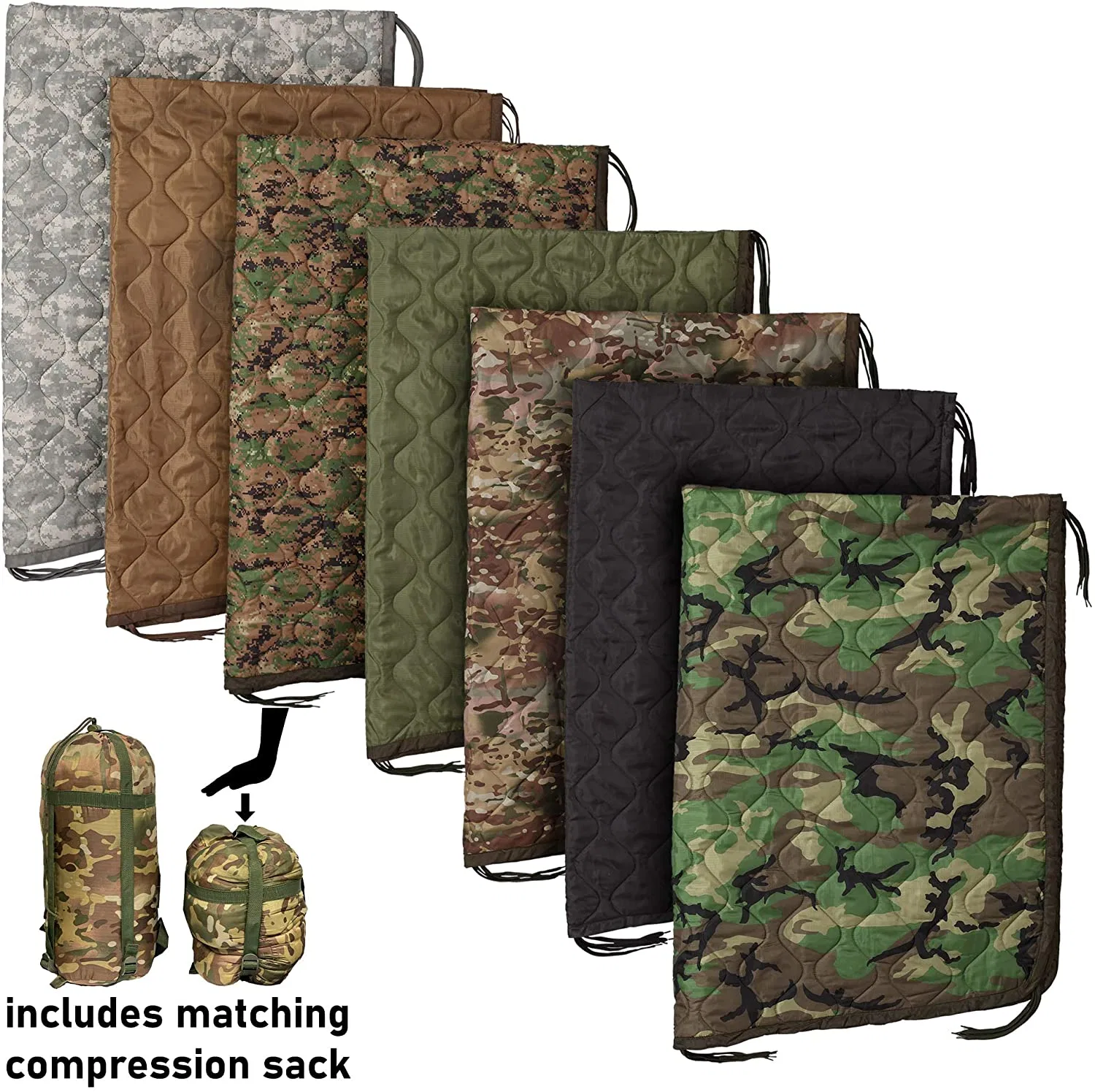 Couverture de camping imperméable portable et grande pour l'hiver, doublure de poncho, couverture camouflage pour activités de plein air.