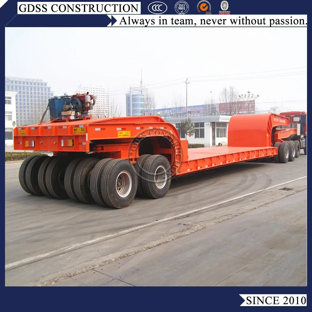 Lowboy Lowbed Truck Low Bed Flatbed Platform Extendable Semi Trailer