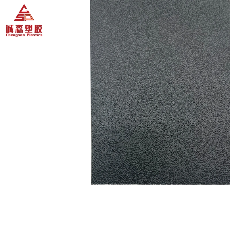 Folha de plástico de material ABS preto texturizado de 1 mm e 3 mm para Formação de vácuo