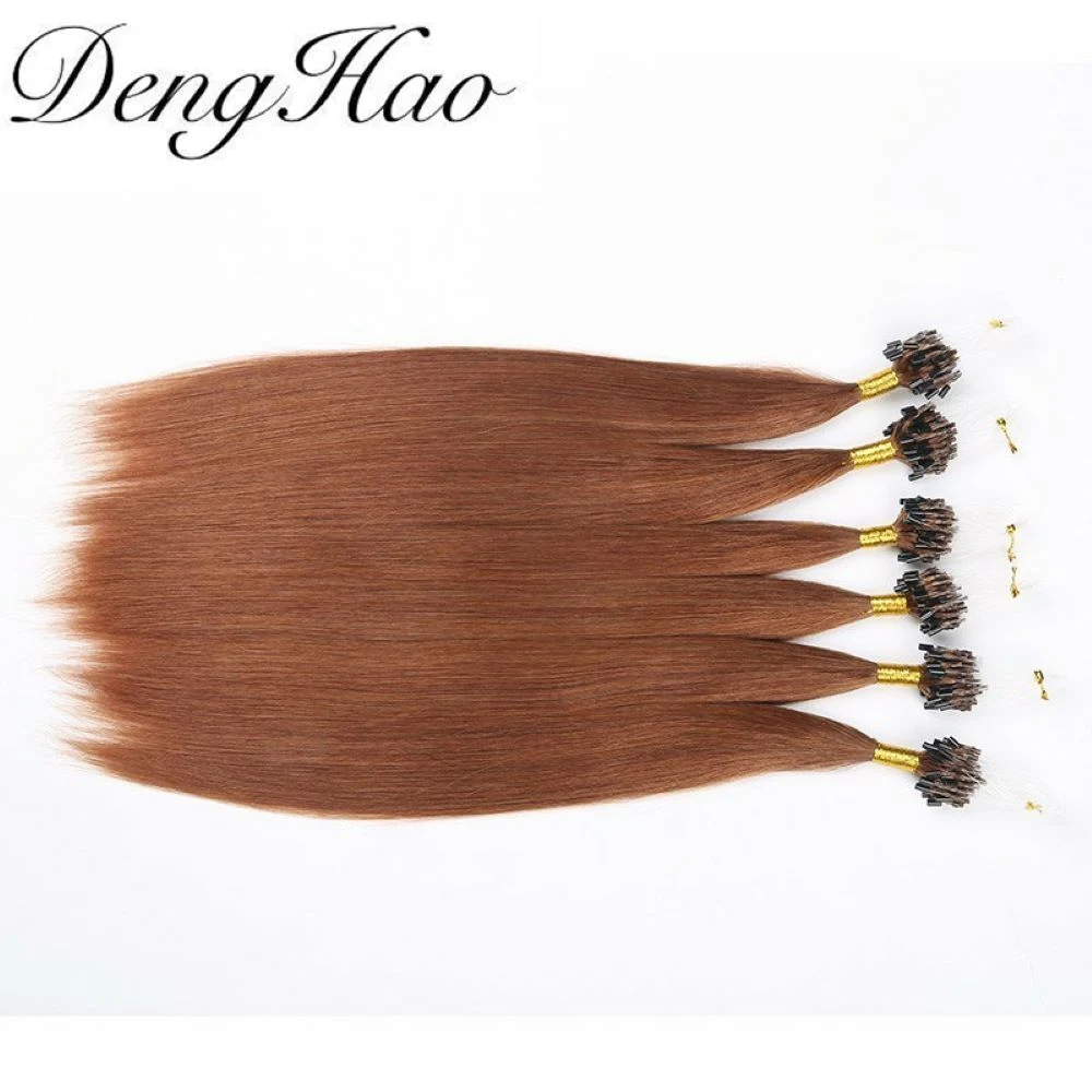 High quality/High cost performance  Straight Micro Ring Hair 100% Human Hair Extension