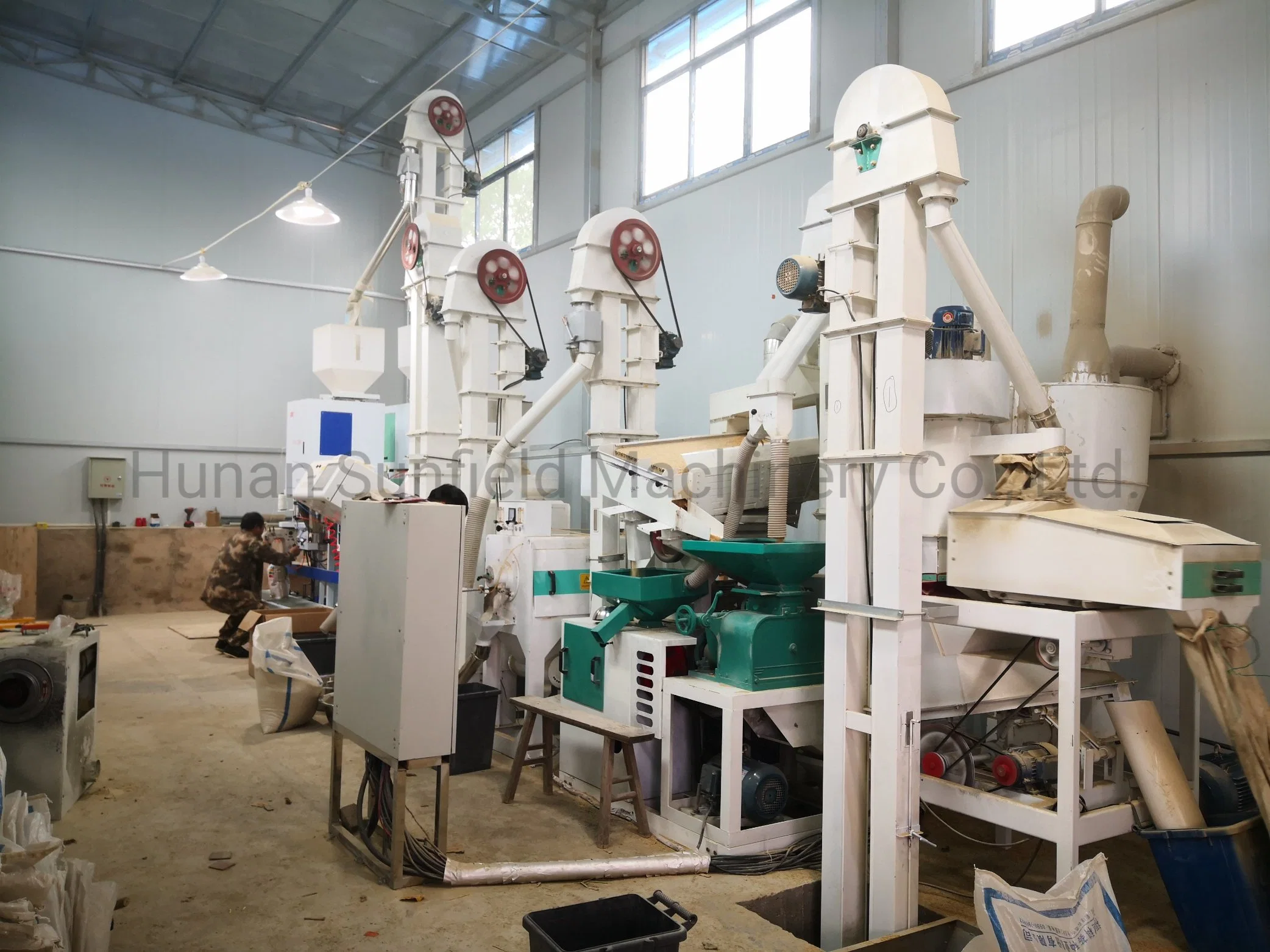 Sunfield Factory Price Paddy Husker Rice Mill Machines Grain Processing Unit