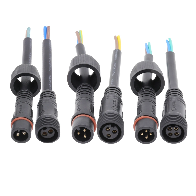 M14 2 3 4 Pin Electrical Waterproof LED Male Female Connectors