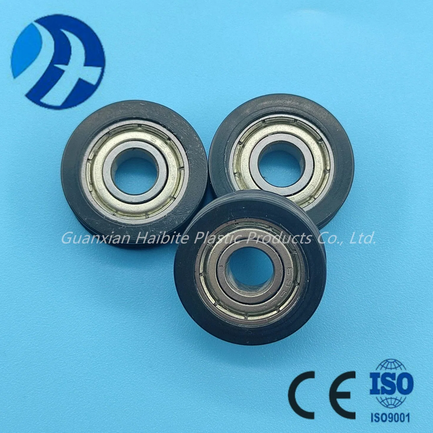 Durable Customized Nylon Size 6*19.7*6.2*17mm Plastic Pulley Wheel