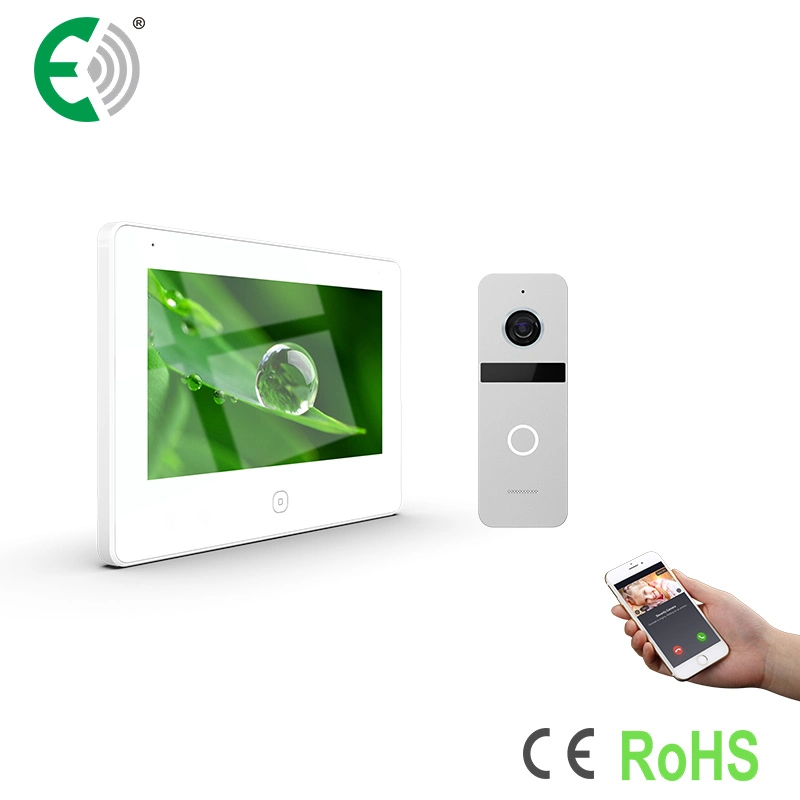 7" UTP/IP WiFi Video Doorphone Suppot Quad Video Recording