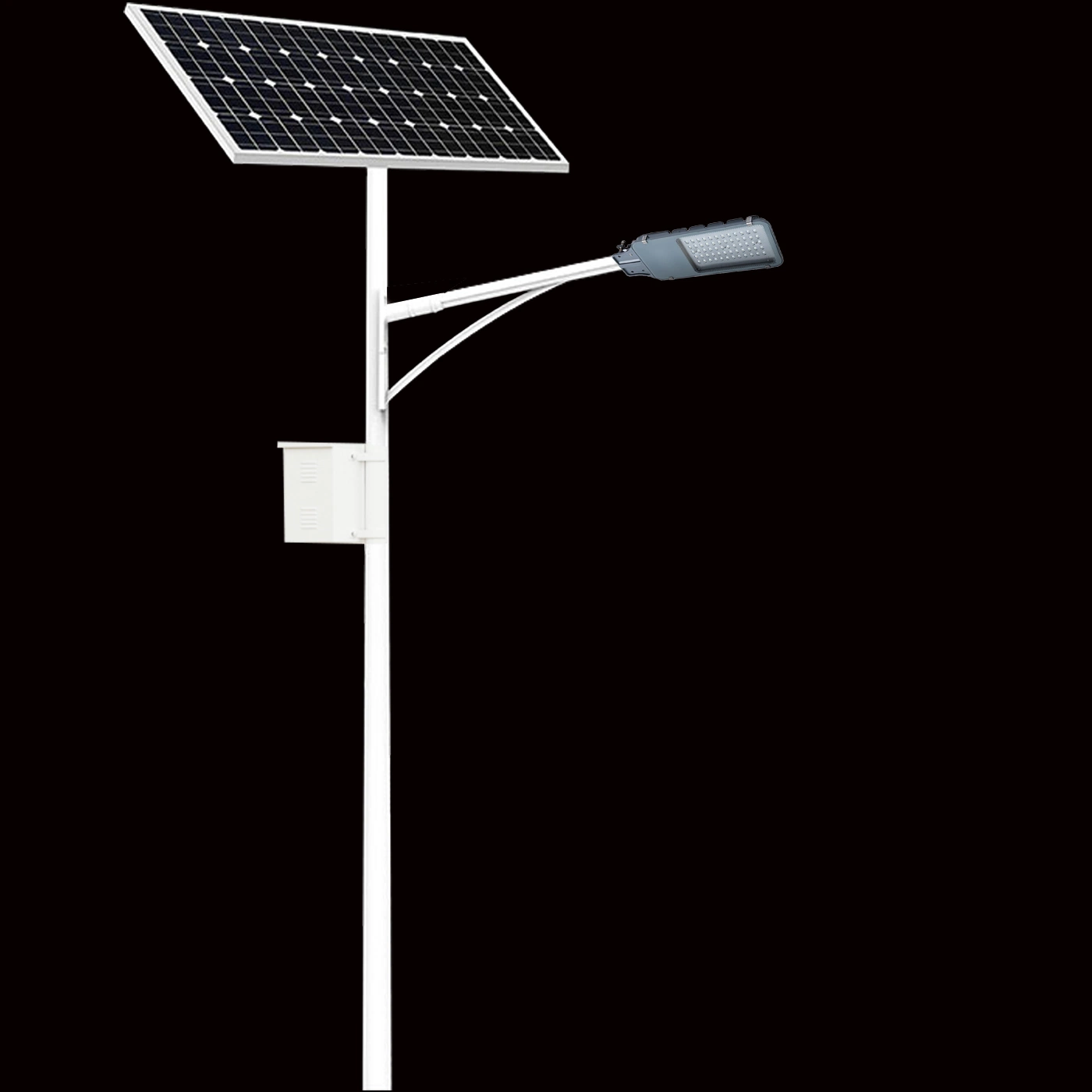5 Años de garantía Súper brillo Rendimiento de alta calidad/alto costo 6m 60W 80W 100W 120W Luz de calle LED solar al aire libre.