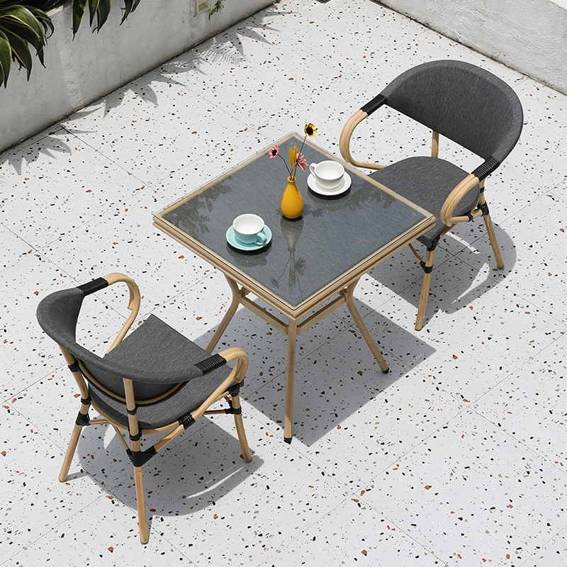La moda Ocio baratos muebles de exterior patio trasero de alta de mimbre Rattan silla de jardín comedor