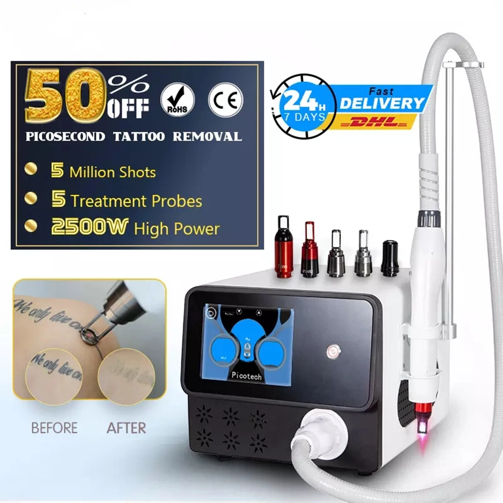 CE-Zertifizierung Q-Switch Tattoo Entfernung Laser Carbon Peeling Pikosekundenpigment Entfernung 2000mj Salon Beauty Machine