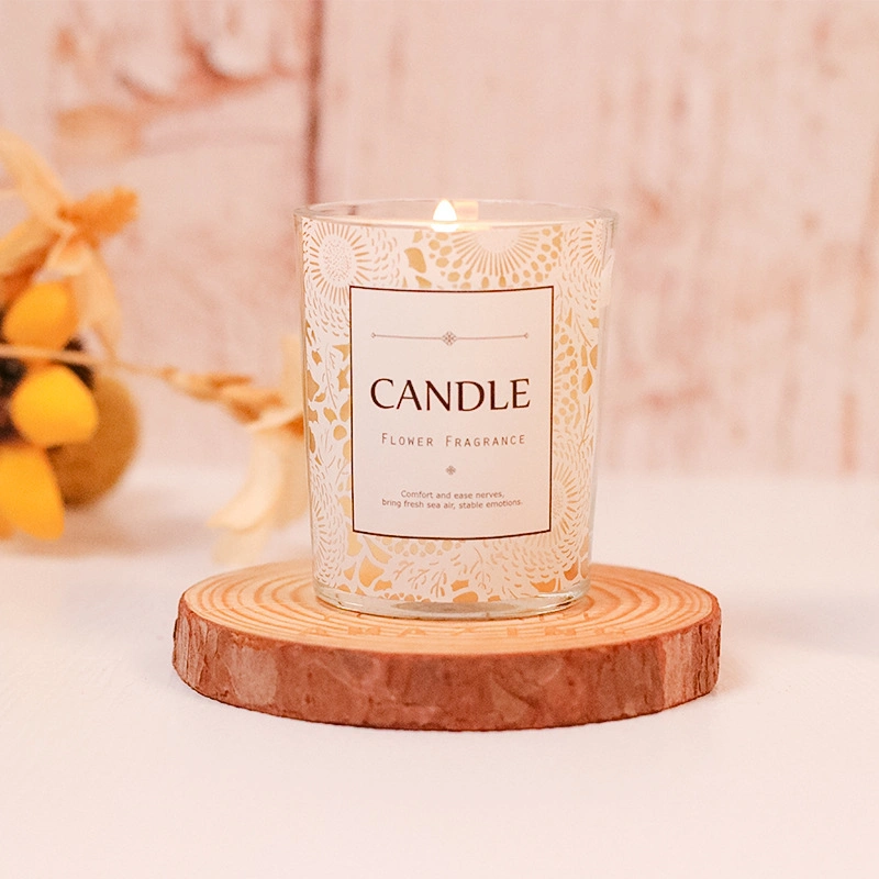 550g Glass Scented Candle with Electroplating (Rosegold) and 100% Paraffin Wax