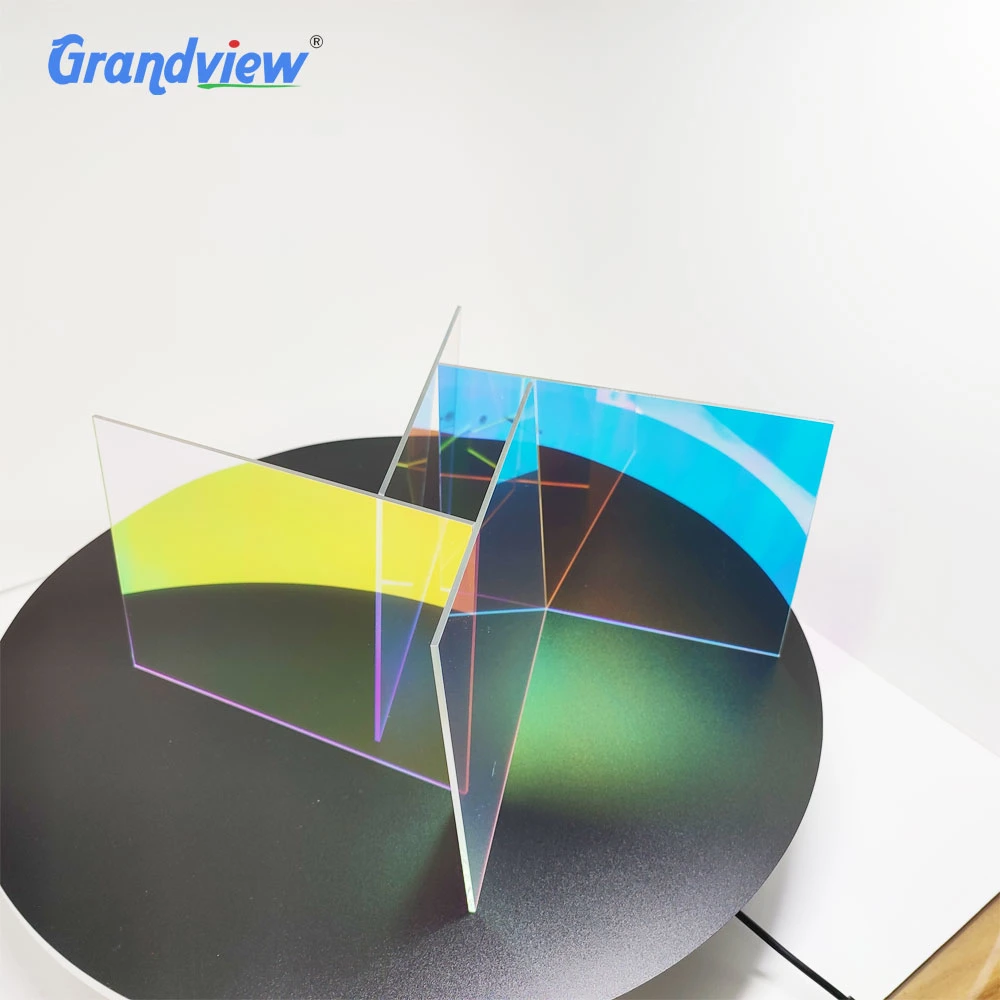 Fábrica de Grandview 3 mm Rainbow holográfica Glitter panel acrílico