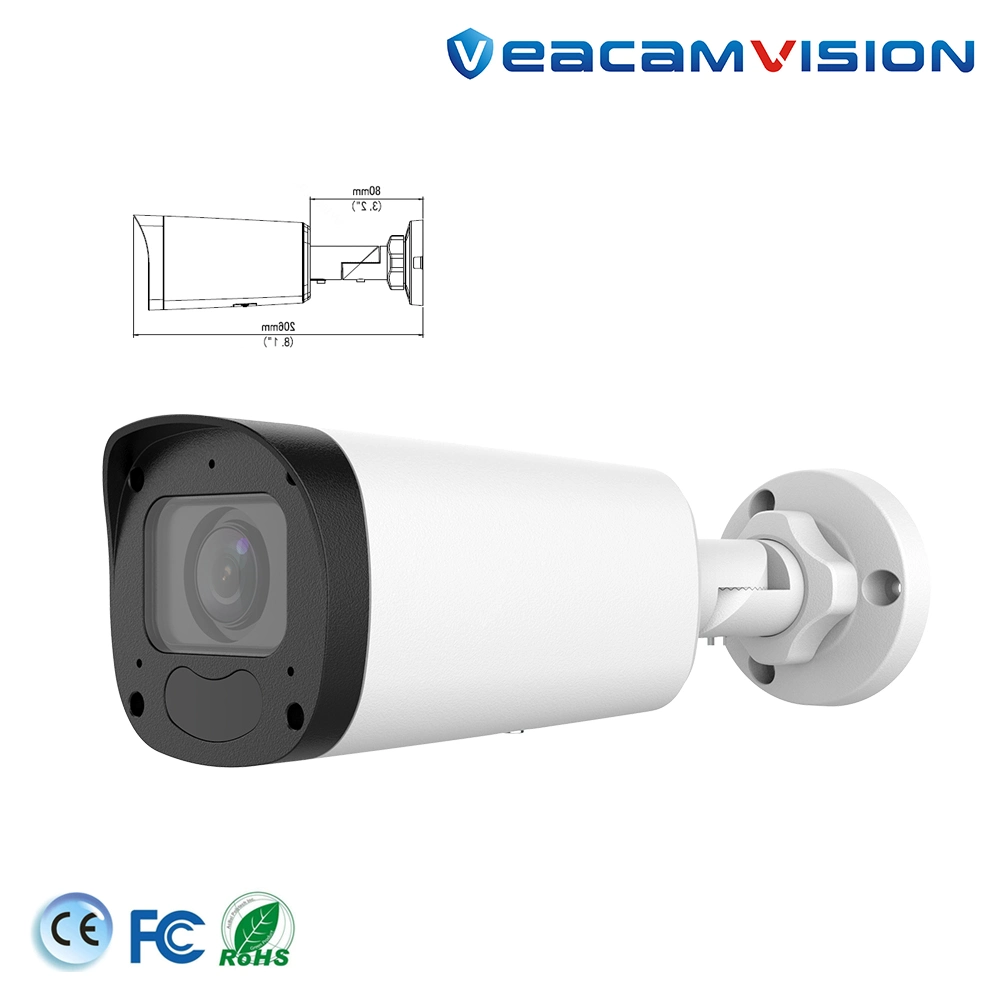 120db Cámaras CCTV de videovigilancia en red HD WDR Proveedores Bullet Smart Cámara de vídeo móvil con alarma Poe Seguridad Cámara para el hogar