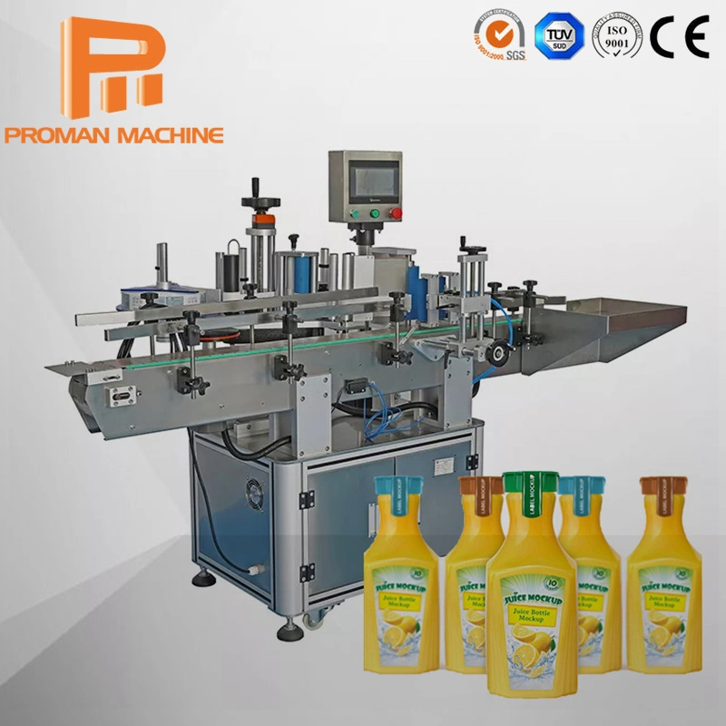 Automatic Flat Plastic Small Round Bottle Wine Liquid Drinks Single Side Positioning Sticker Labeling Digital Printing Machine