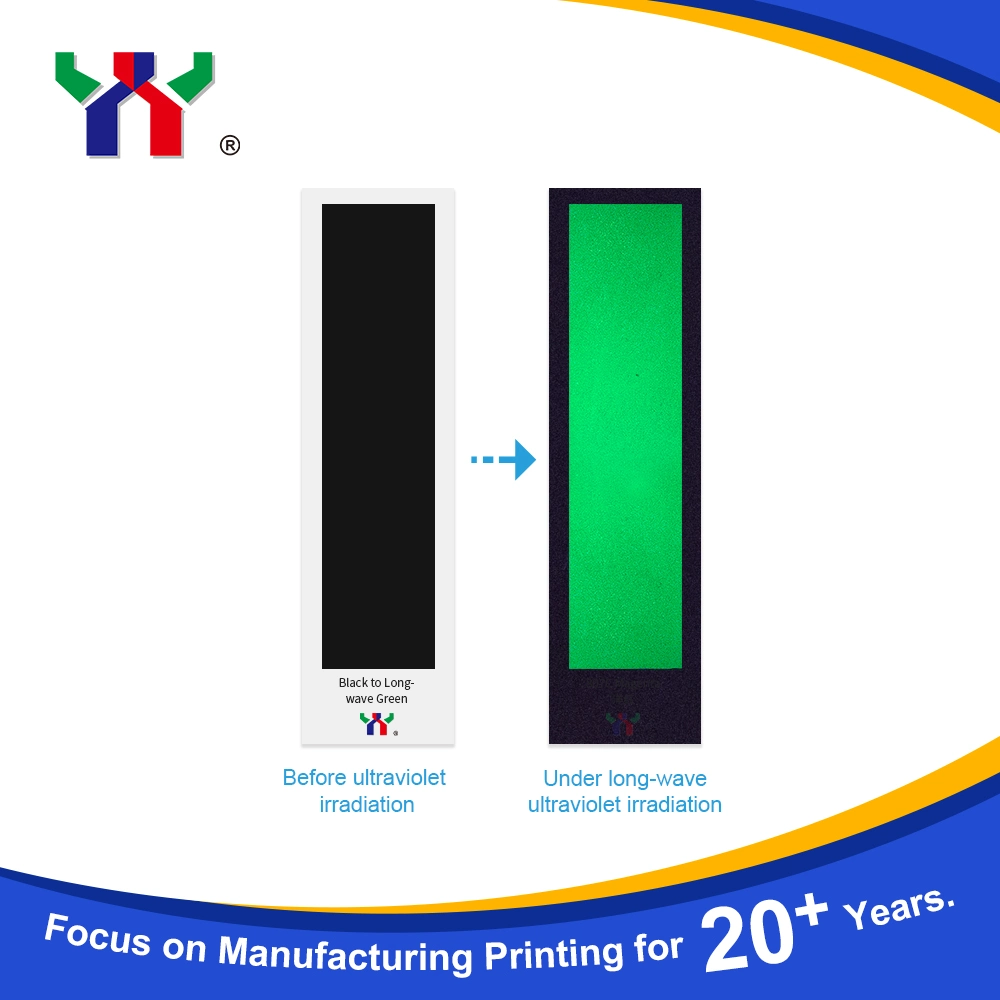 Ceres Hot Sale High Quality Security Ink Offset UV Invisible for Security Paper, Black to Green. Change The Color Under The UV Lamp, 1kg/Can